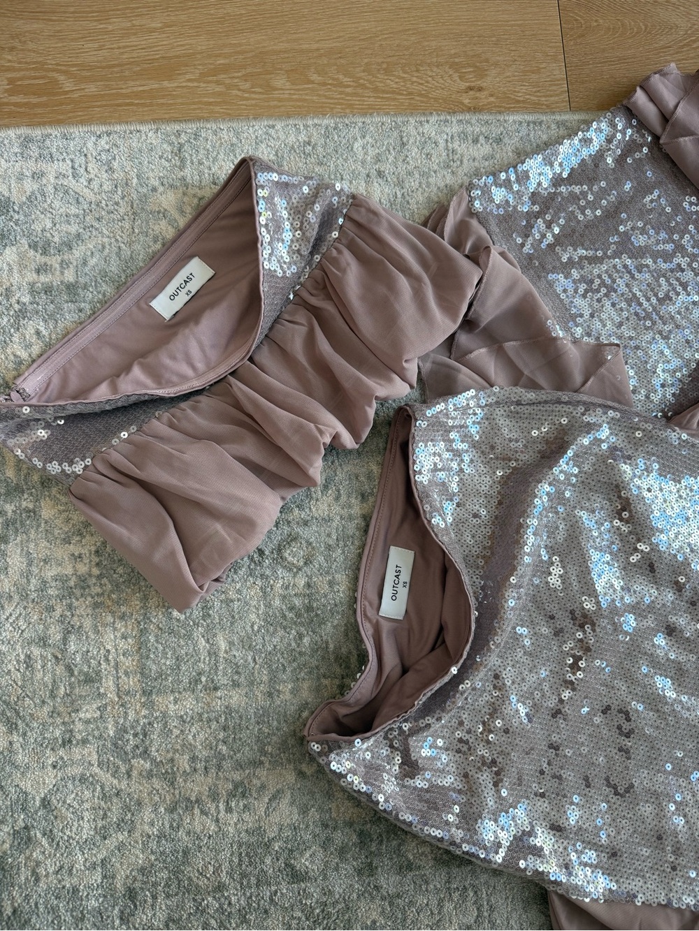Sequin Ruffle Maxi Skirt Set - Picture 4 of 4
